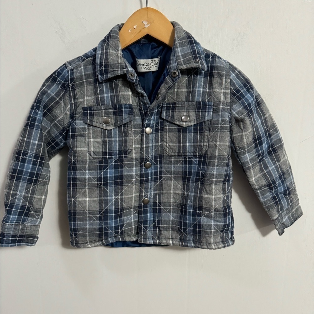 Sovereign Code Los Angeles kids light jacket Size 3T plaid / so cute!